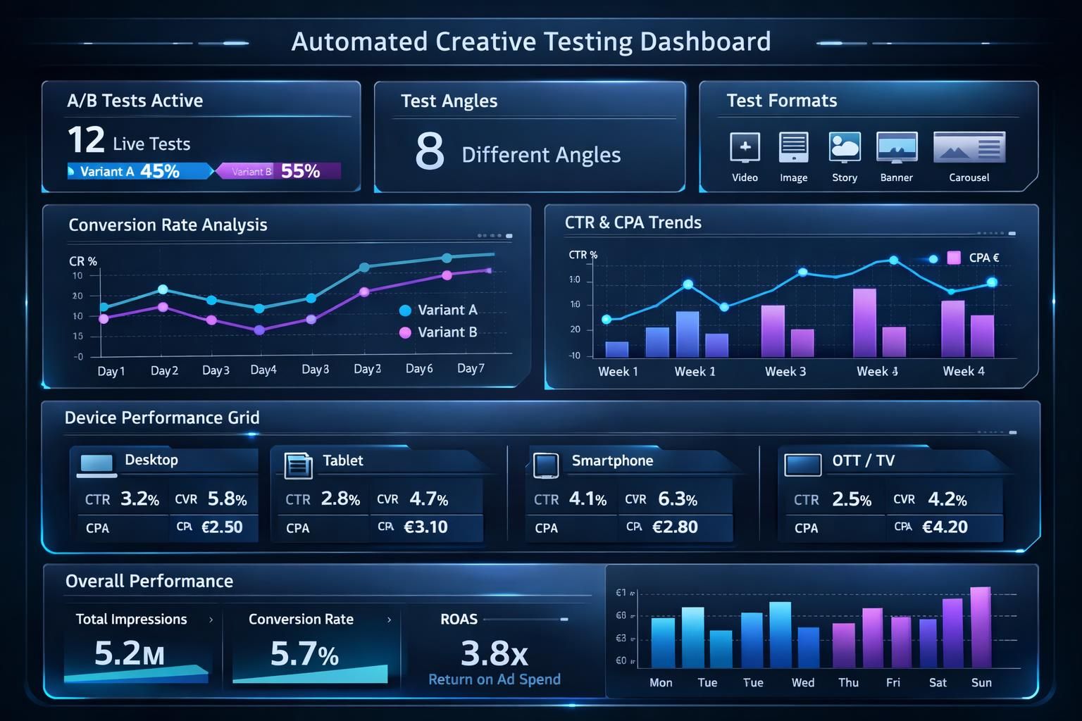 entdecken sie automatisierte kreativtests (a/b, winkel, formate) für kontinuierliche optimierung ihrer marketingkampagnen und steigern sie die wirksamkeit ihrer werbemittel.