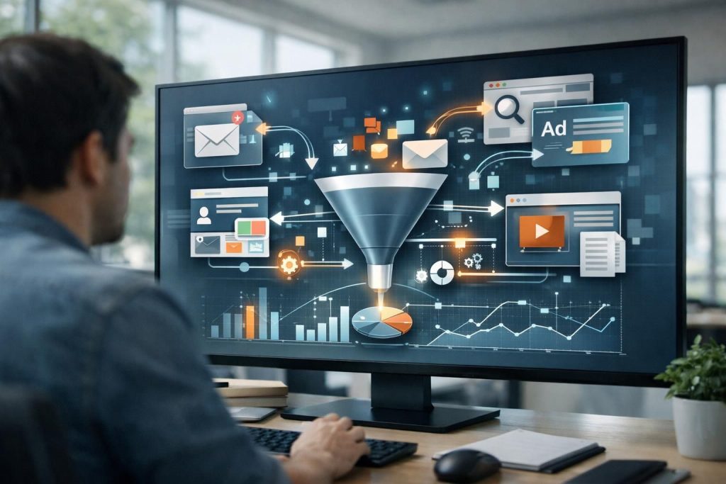 erfahren sie, wie sie mit full-funnel-automatisierung alle marketingkanäle nahtlos in einem system integrieren und so ihre kundenbindung und conversion-raten steigern können.